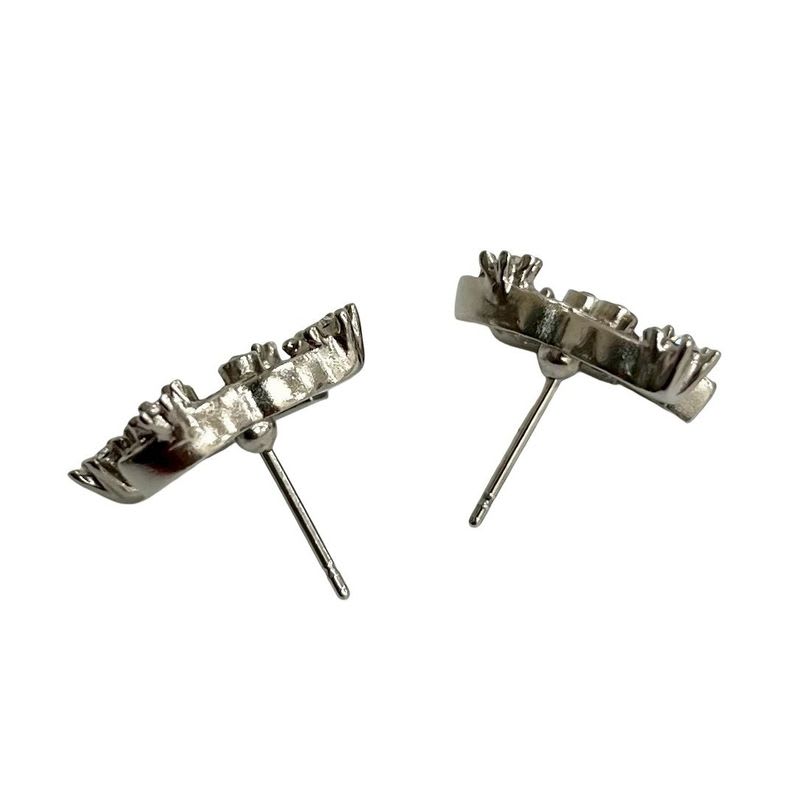 Chanel Coco Mark Motif Metal Rhinestone Earrings 23FP