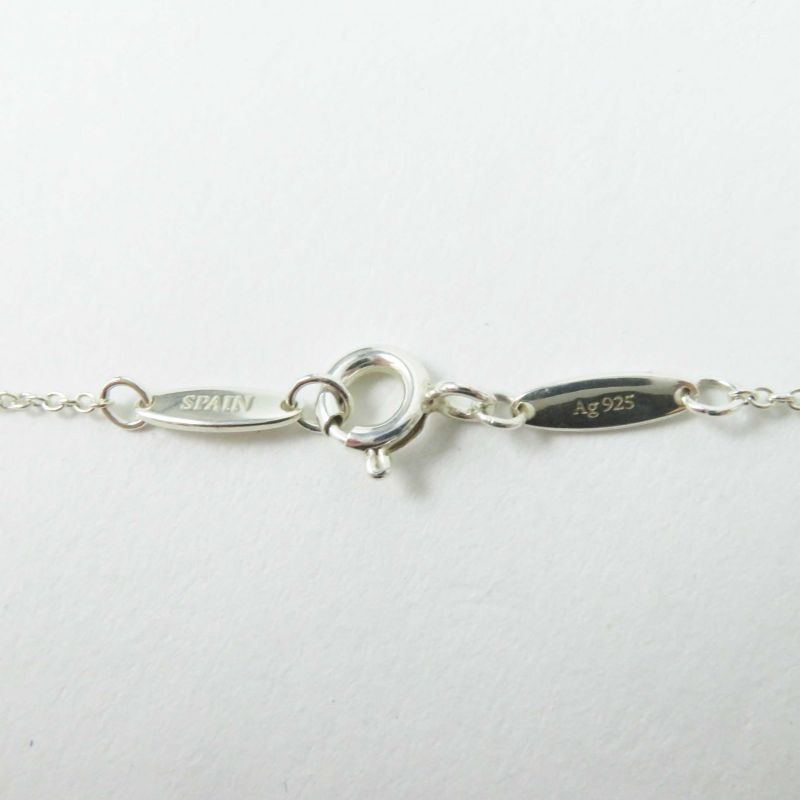 Tiffany & Co By-the-yard 0.05ct 1P Diamond Necklace Ag925 Silver Weight 1.5g