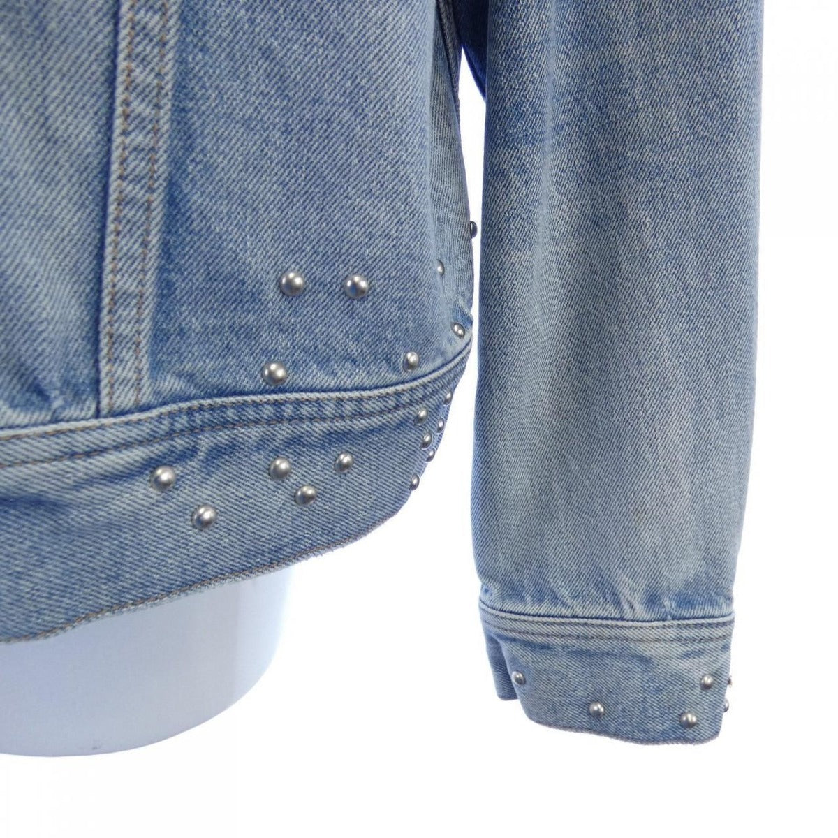 Celine Trucker Studded Denim Jacket 2 M Eddy Period — view 6