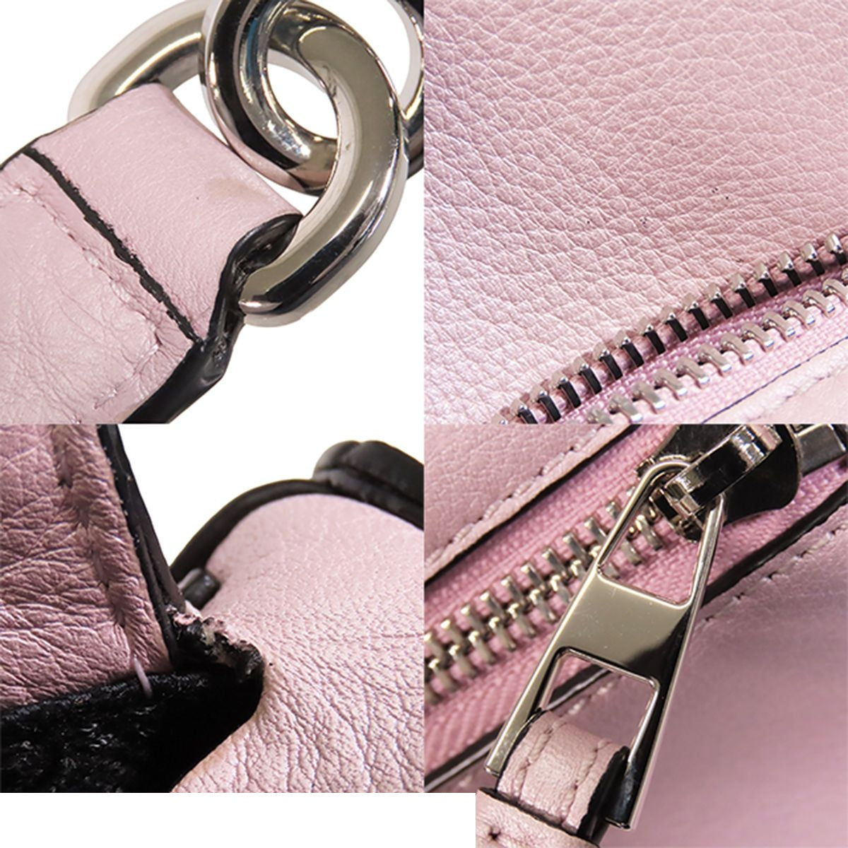 Loewe Puzzle Pearl Pink Leather Small 2-Way Shoulder Bag — view 8