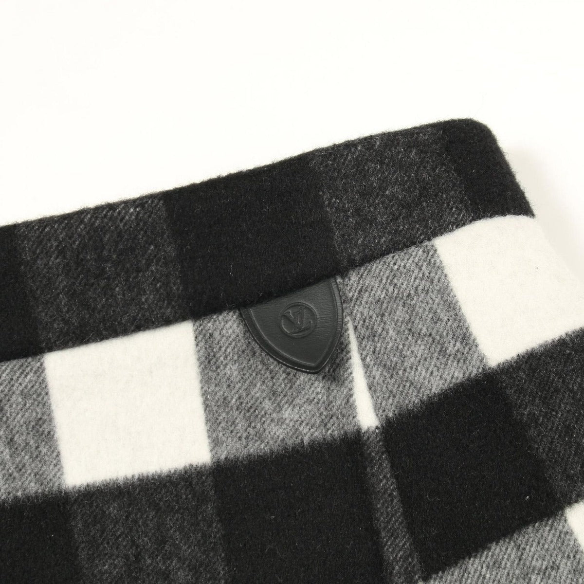 Louis Vuitton Skirt Checkered Black White Wool Cashmere — view 6