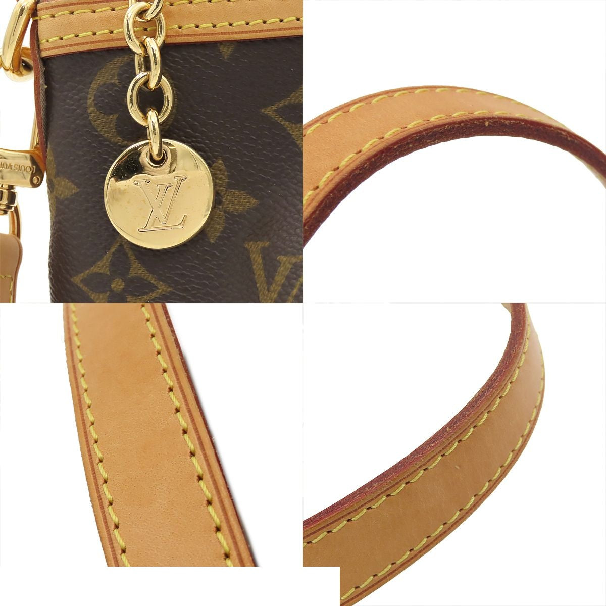 Louis Vuitton Palermo PM Brown Gold Monogram Canvas 2-Way Shoulder Bag — view 8