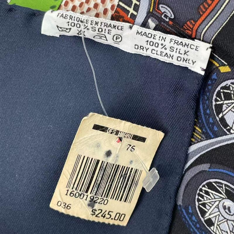 Hermes Scarf Carre 90 Automobile Comfort En Automobile Silk Scarf Multicolor