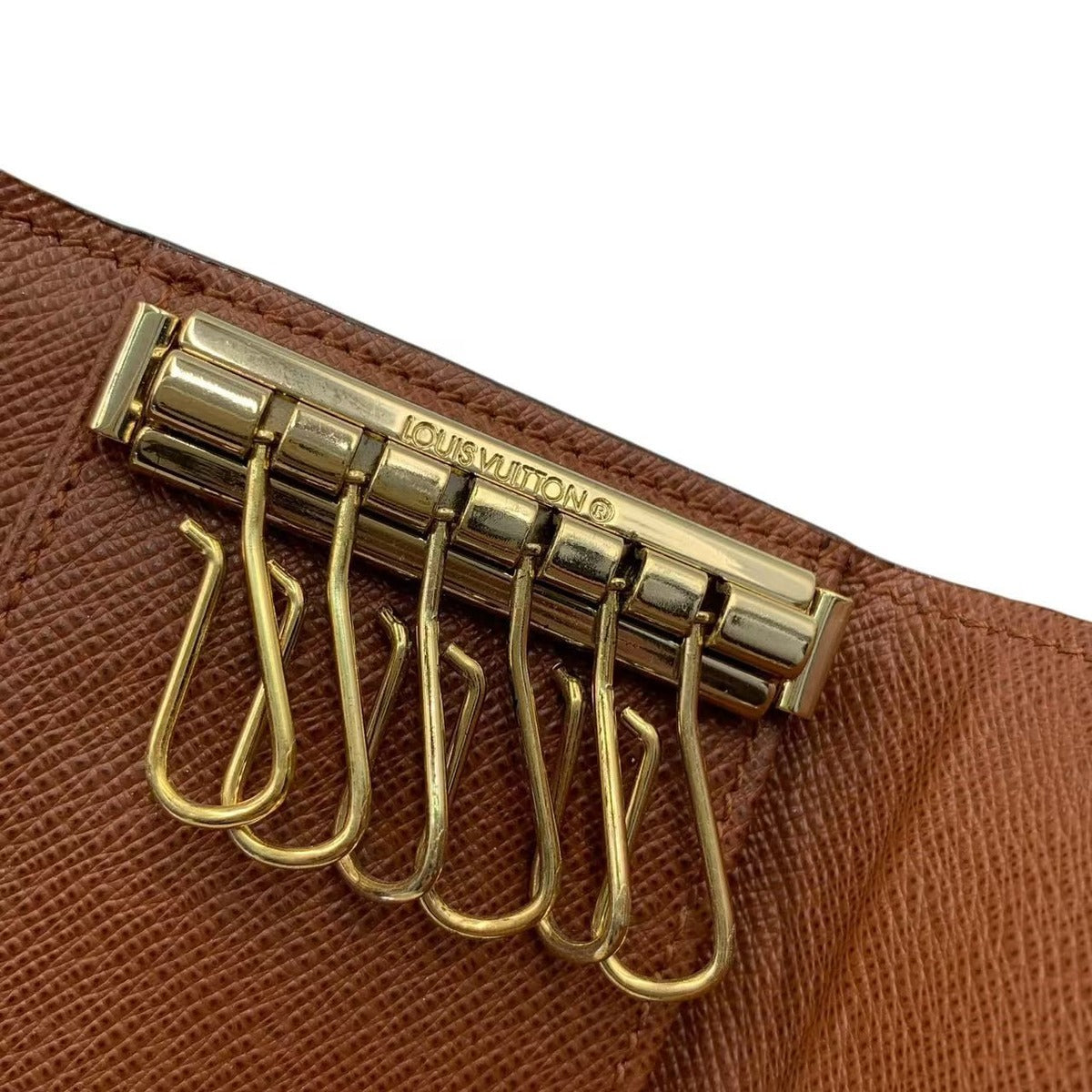 Louis Vuitton Key Case Multicles 6 Monogram Leather Brown — view 8