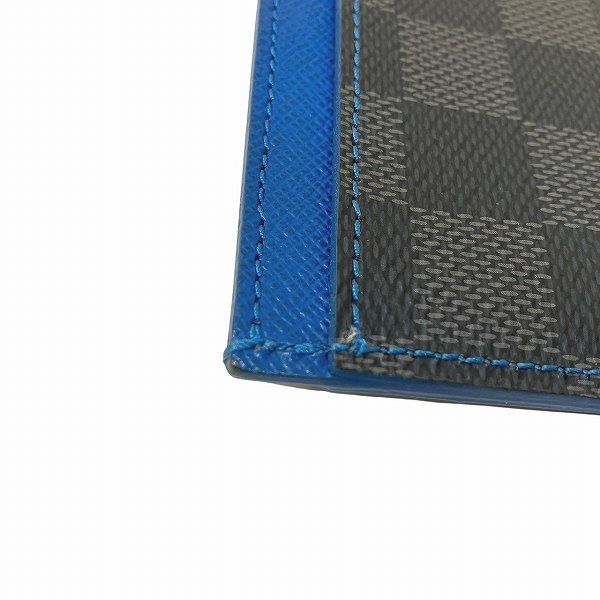 Louis Vuitton Damier Graphite Porte Carthusanple N64029 Black And Blue Branded