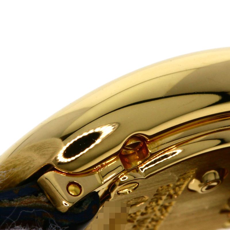 Cartier W1510956 Mini Baignoire Watch 18K Yellow Gold Leather Ladies