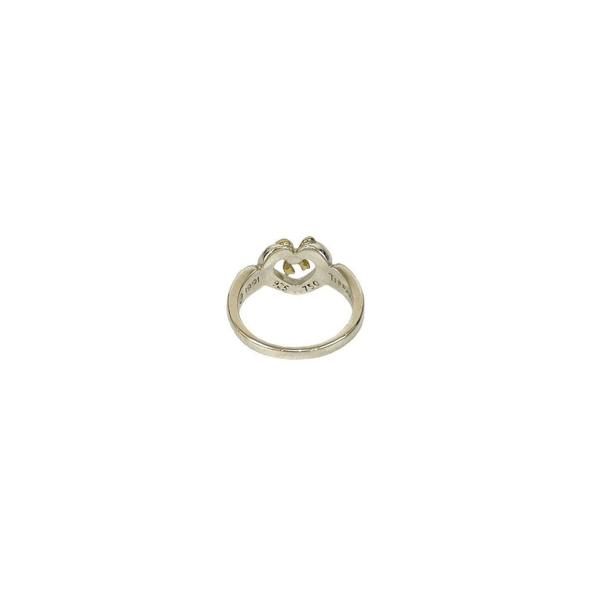 Tiffany & Co Heart Ribbon Combination Ring 18K Gold Silver — view 7