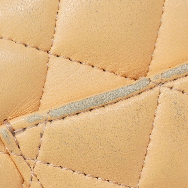 Chanel Shoulder Bag Mini Matelasse Lambskin Beige Chien Pan Gold Hardware Women