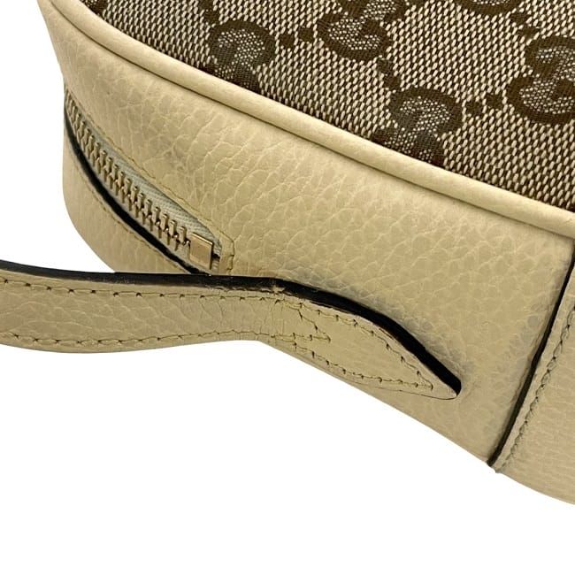 Gucci Shoulder Bag Beige Cream White 449413 Excellent Condition