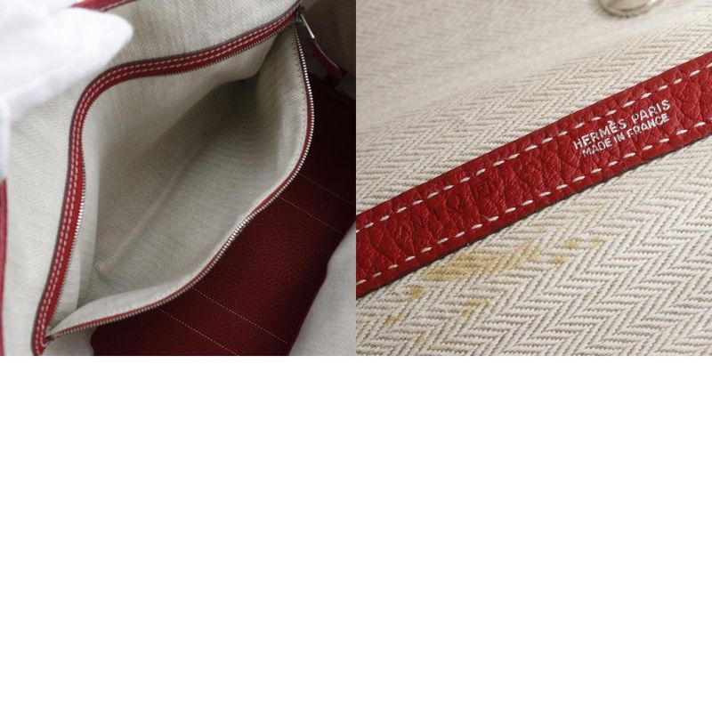 Hermes Garden Party PM Negonda Red □P Ladies Tote Bag