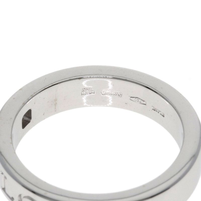 Bvlgari Bulgari Double Logo 1P Diamond Ring And Ring 18K White Gold Ladies