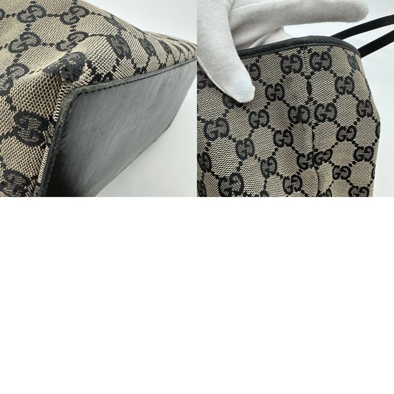Gucci 002 1098 GG Canvas Tote Bag Brown GG Canvas Ladies Men Fashion Vintage