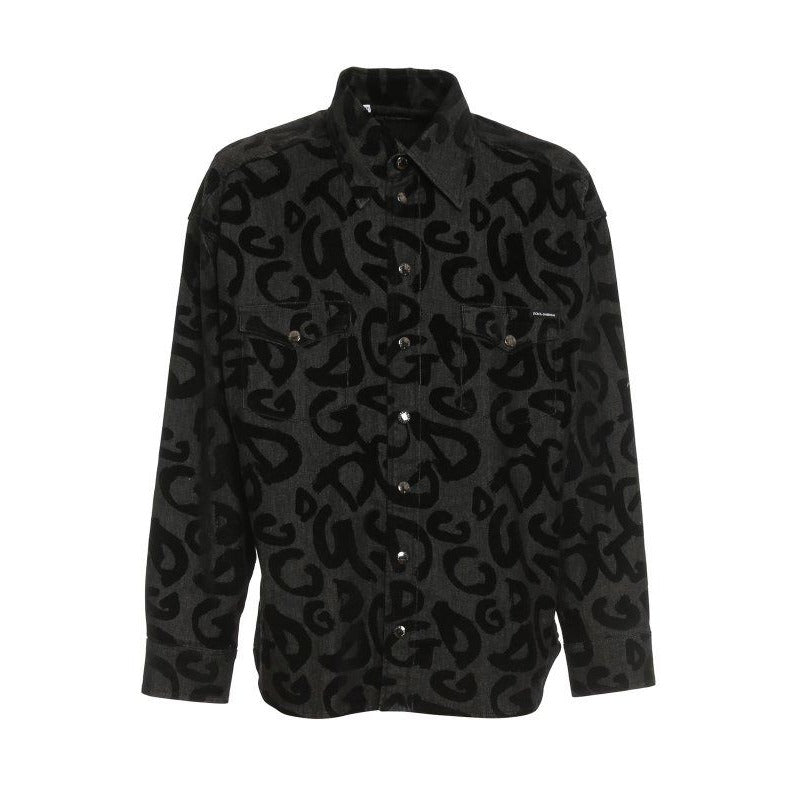 Dolce & Gabbana Top Chemise Button Up Dress Shirt Jacket Denim Men's