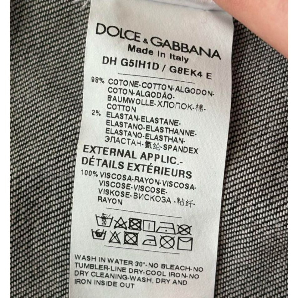 Dolce & Gabbana Top Chemise Button Up Dress Shirt Jacket Denim Men's