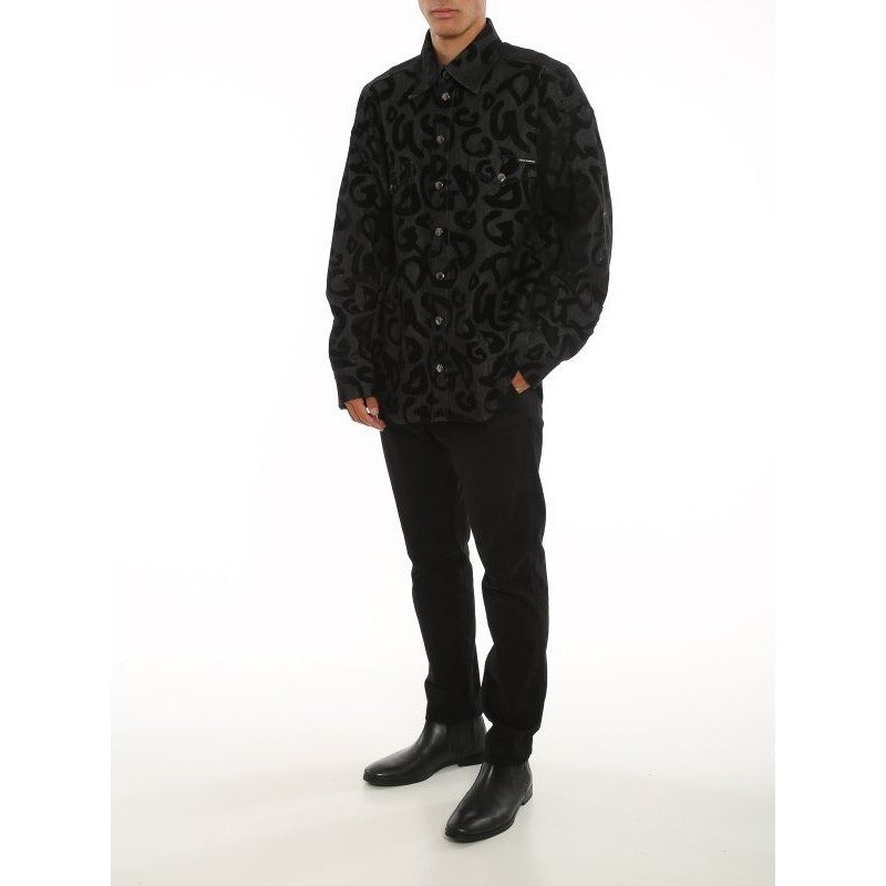 Dolce & Gabbana Top Chemise Button Up Dress Shirt Jacket Denim Men's