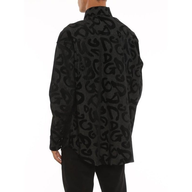 Dolce & Gabbana Top Chemise Button Up Dress Shirt Jacket Denim Men's
