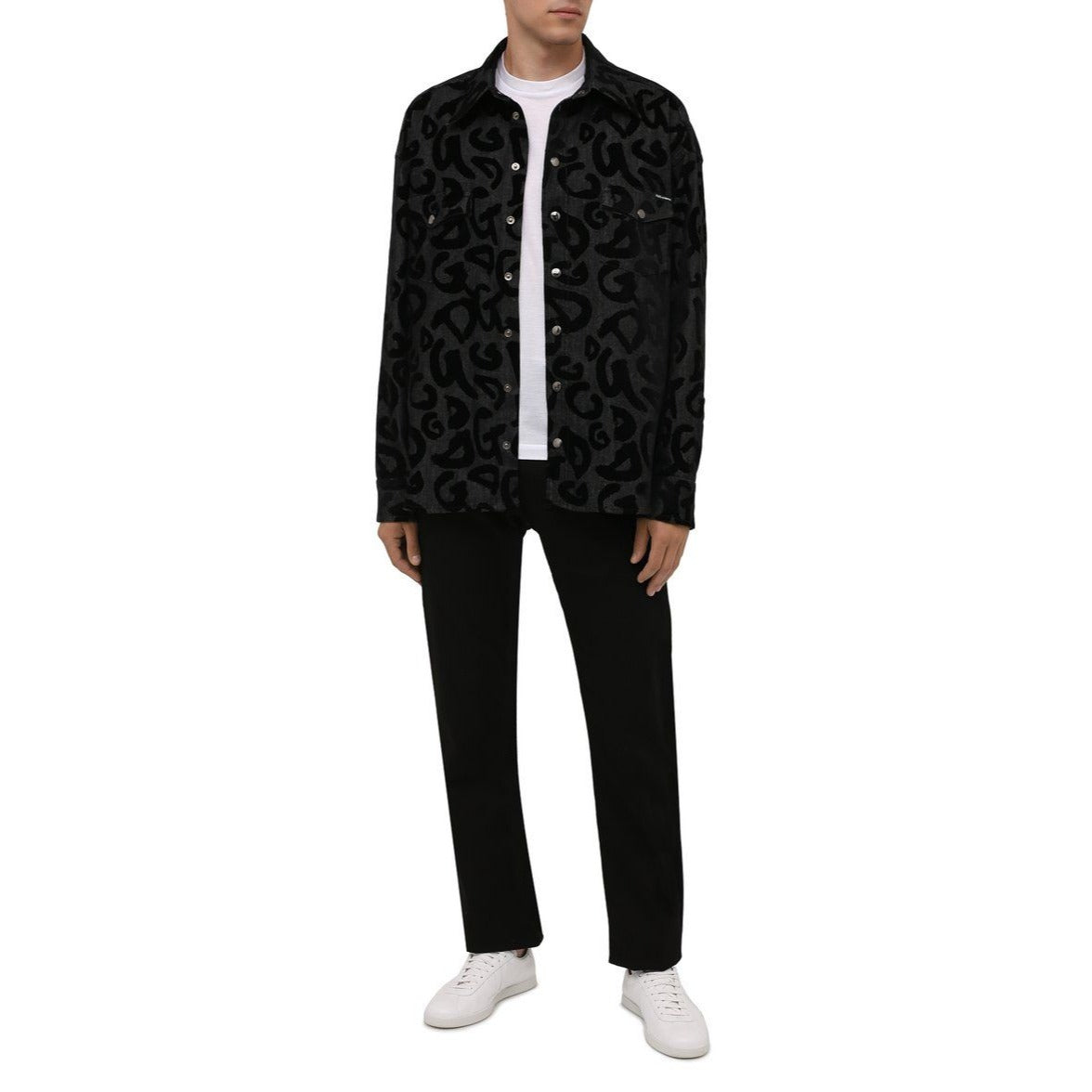Dolce & Gabbana Top Chemise Button Up Dress Shirt Jacket Denim Men's
