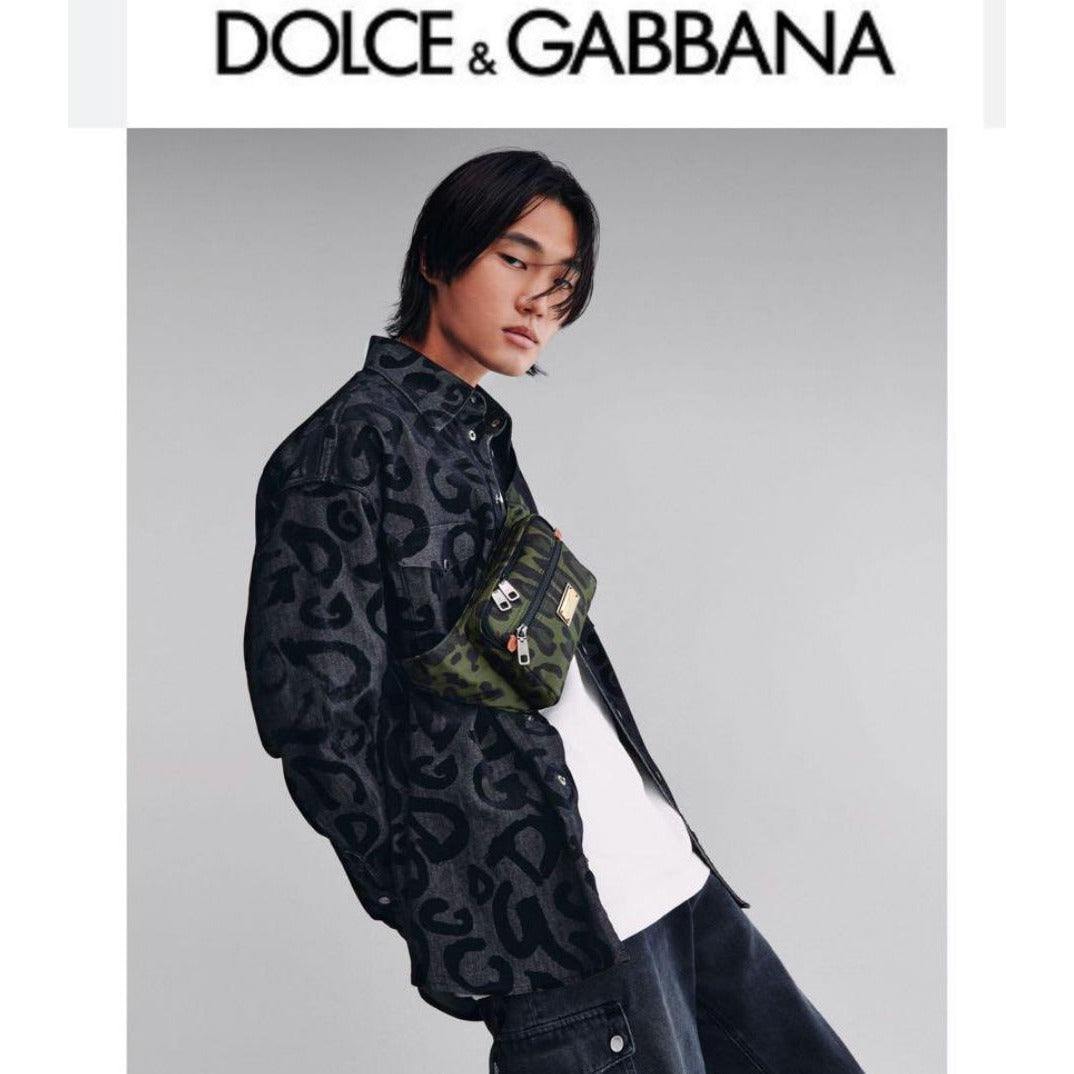 Dolce & Gabbana Top Chemise Button Up Dress Shirt Jacket Denim Men's