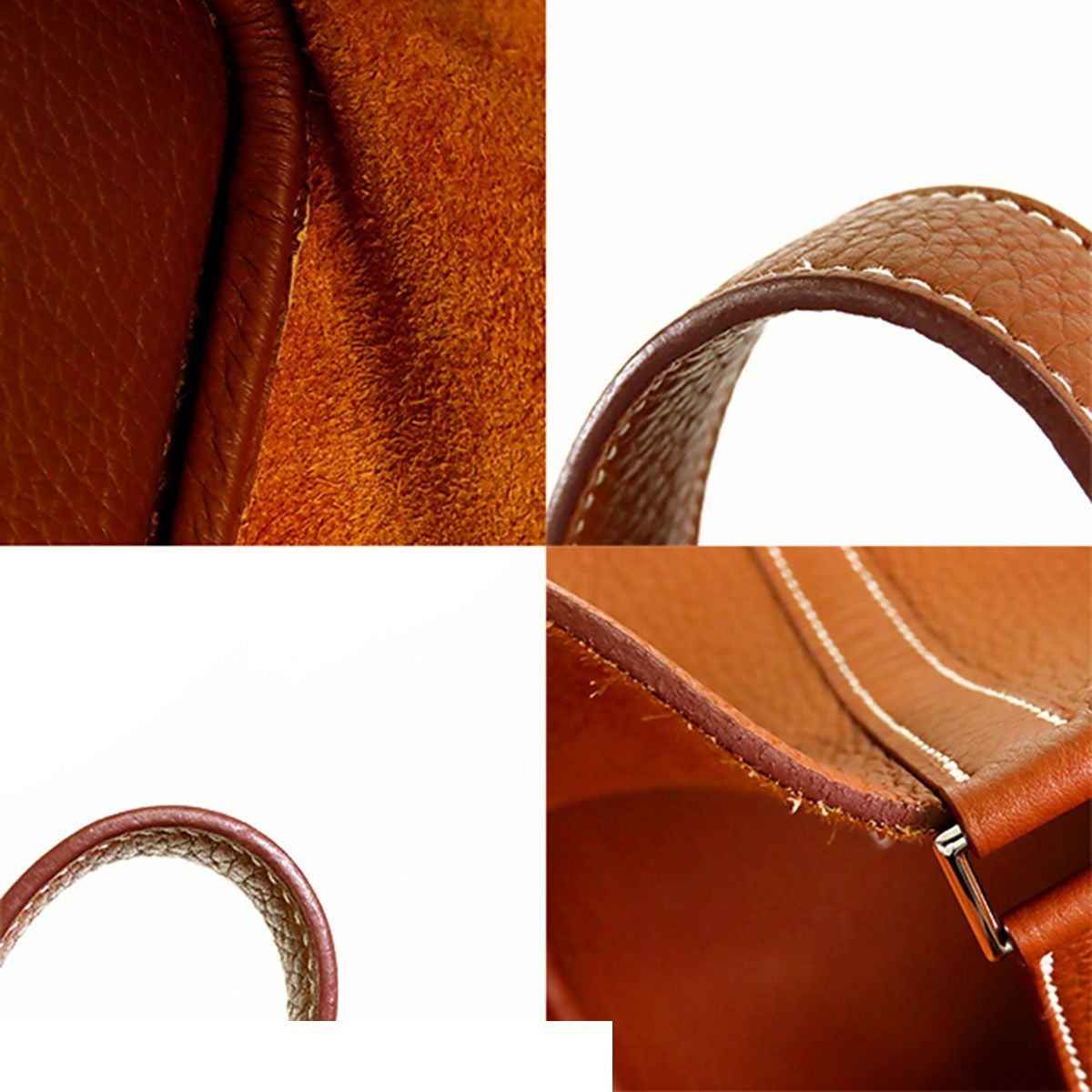 Hermes Picotin Lock MM Gold Silver Taurillon Handbag — view 8