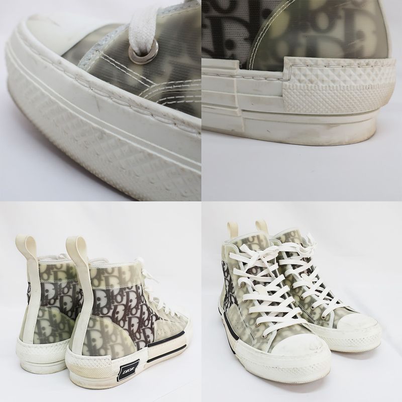 Dior Sneakers - High Cut Oblique White Notation Size 43 27cm (10.63in)