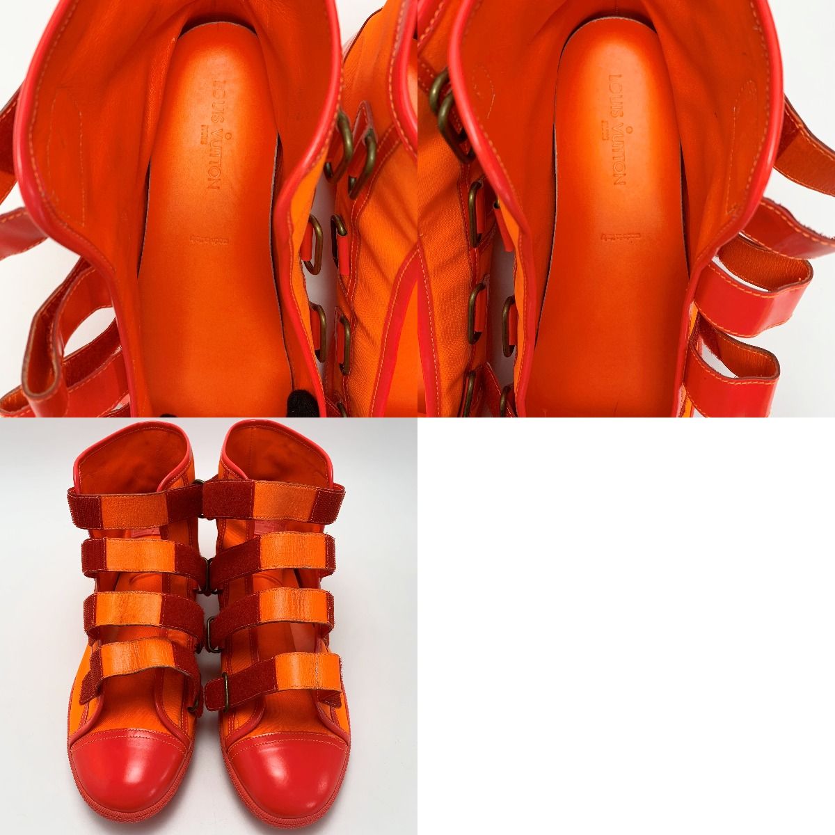 Louis Vuitton High-Cut Sneakers Go0077 Orange No 9 (approx 27cm (10.63in))