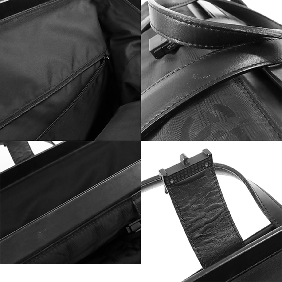 Chanel New Travel Line Boston Bag Black Nylon Leather — view 8