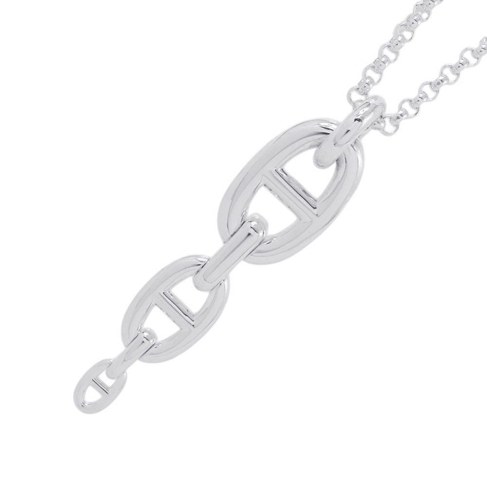 Hermes Necklace Chaine D'Ancre Enchainee GM Silver Pendant