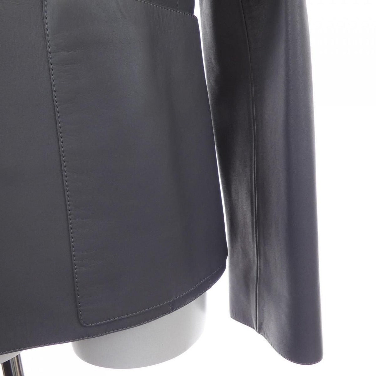 Hermes Leather Jacket Gray 36 — view 7