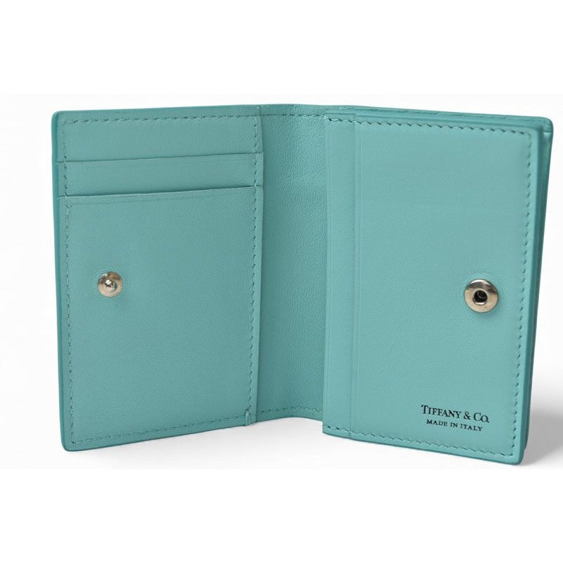 Tiffany & Co Card Case Coin Mini Wallet Vertical Fold — view 11