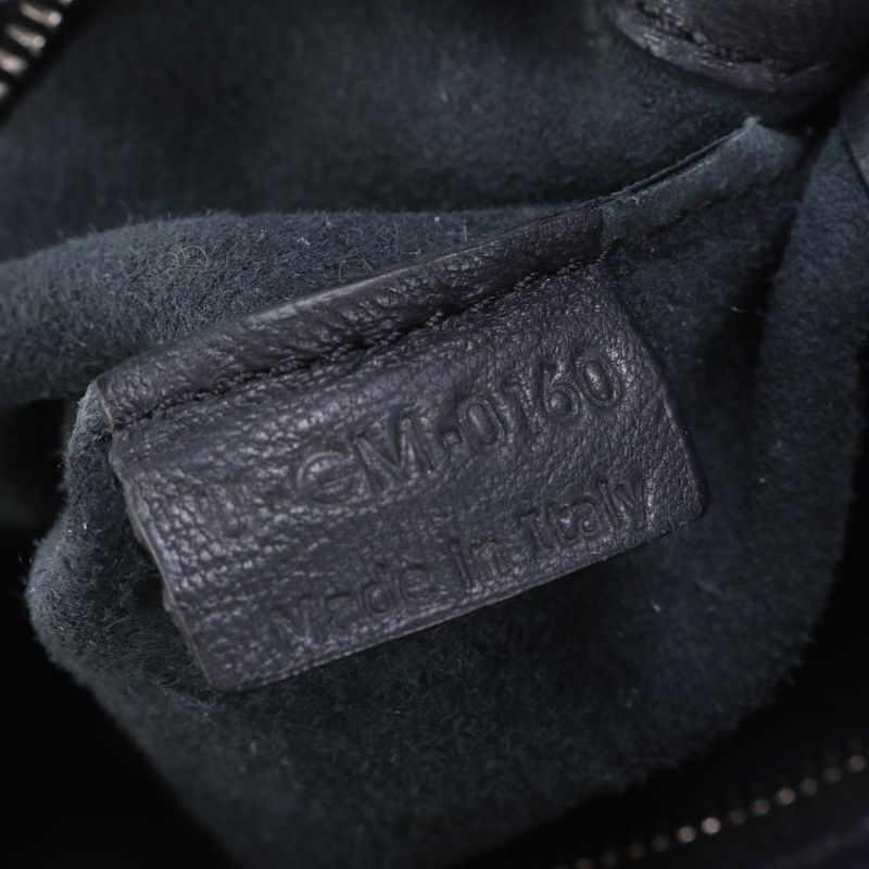 Celine Horizontal Hippo Leather Tote Bag Shoulder Hand Beige Black Bicolor