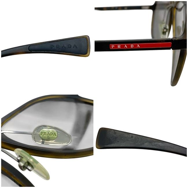 Prada Sunglasses Brown Sport Excellent Condition Plastic Preowned Prada