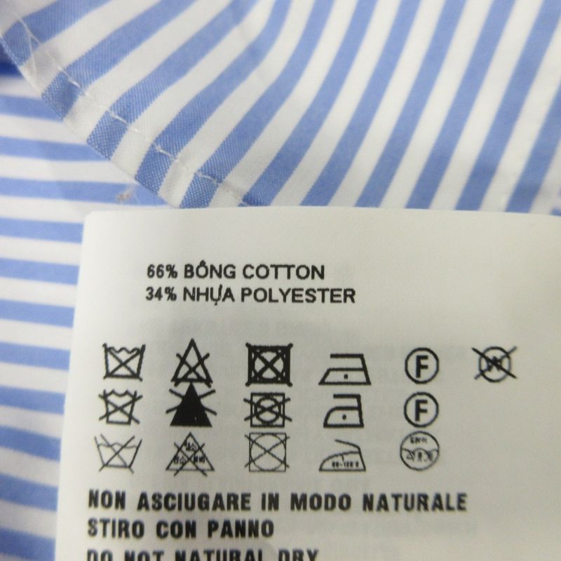 24ss Prada Button Down Shirt Blouse Cut and Sewn Gold Button Logo Embroidery