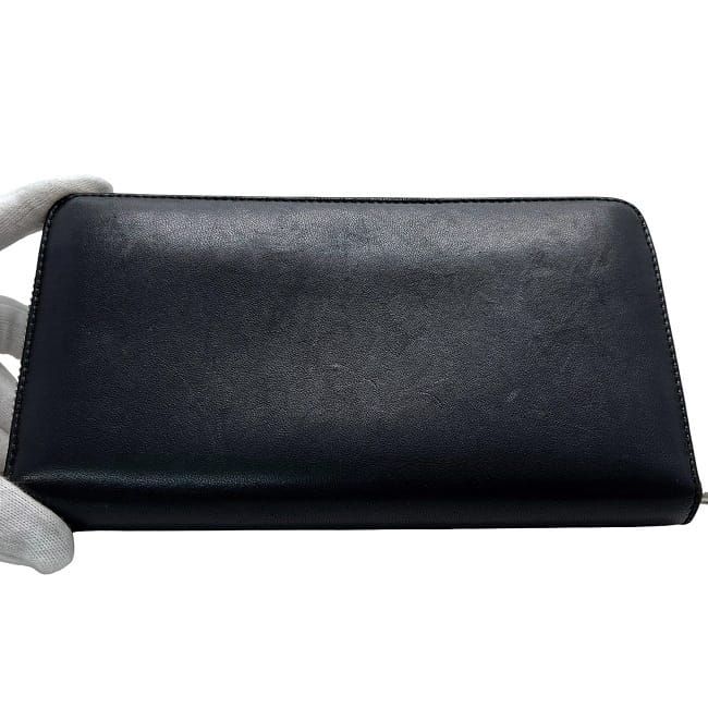 Loewe Round Zipper Long Wallet Black Anagram 133.87l92