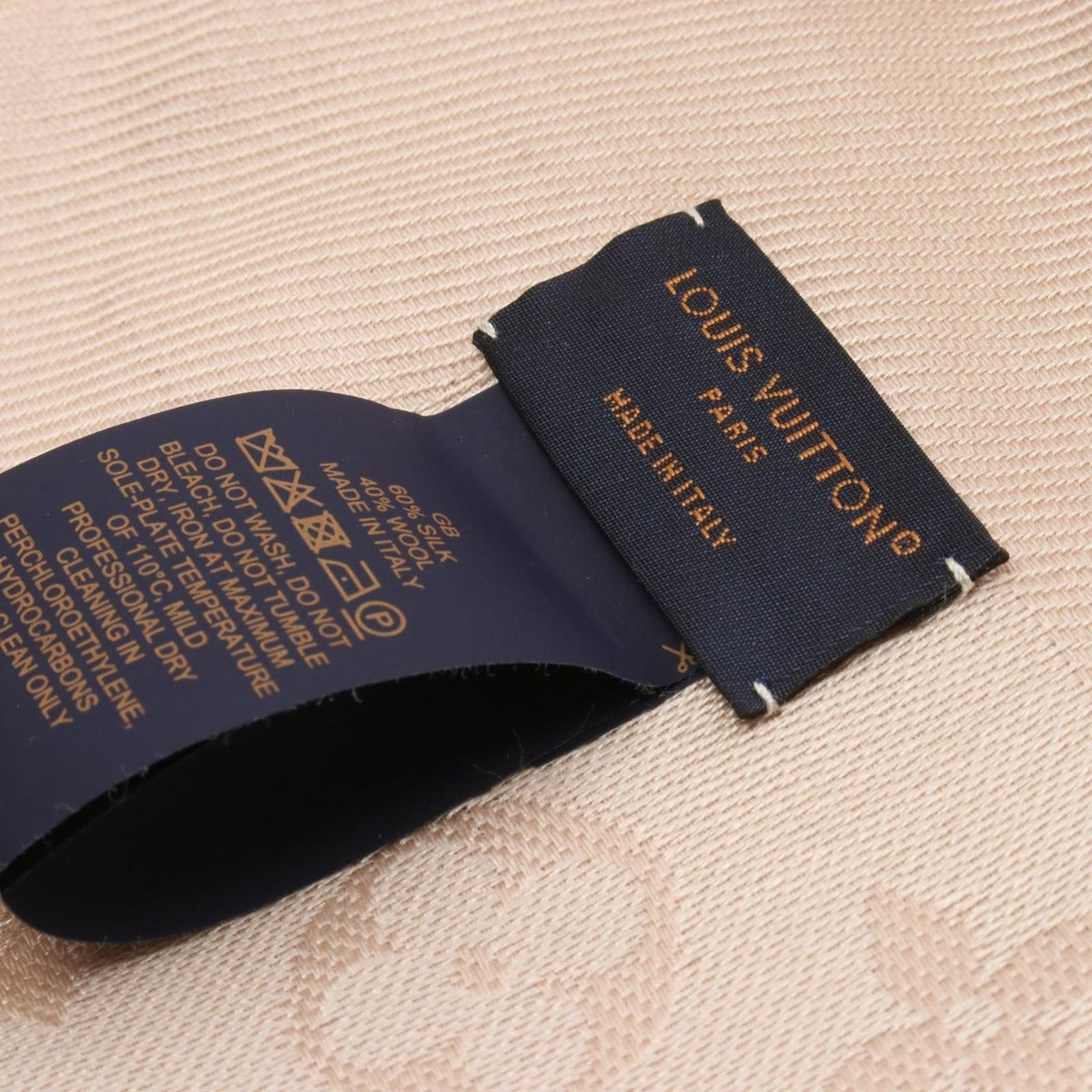 Louis Vuitton Monogram Ecru Silk Wool Shawl — view 7