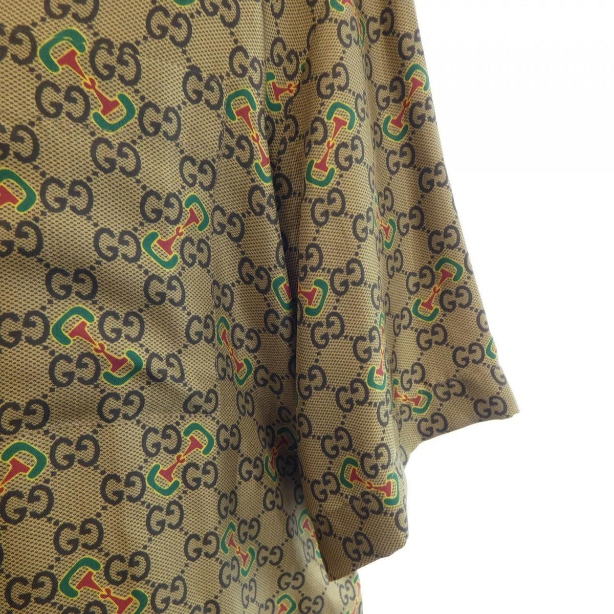 Gucci GG Horsebit Print Silk Twill Shirt — view 6
