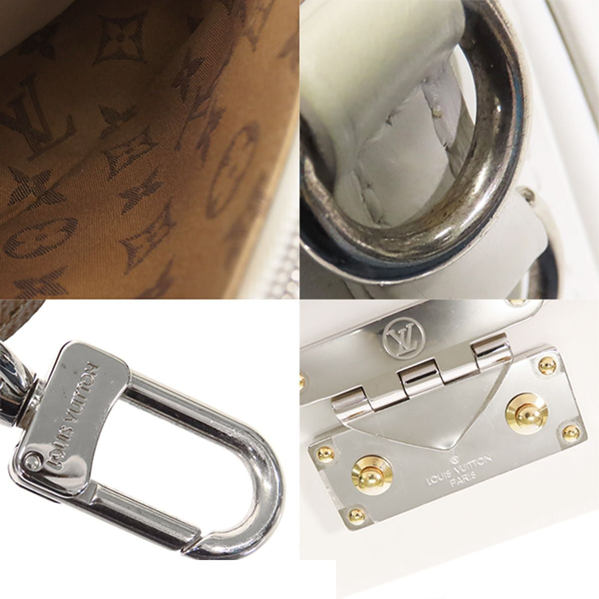 Louis Vuitton Swing White Leather 2-Way Shoulder Bag — view 8
