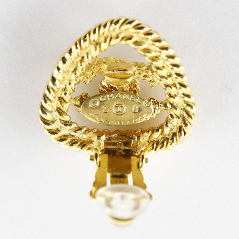 Chanel Coco Mark Gold Plated Gold 28 Ladies 13.0g Earring