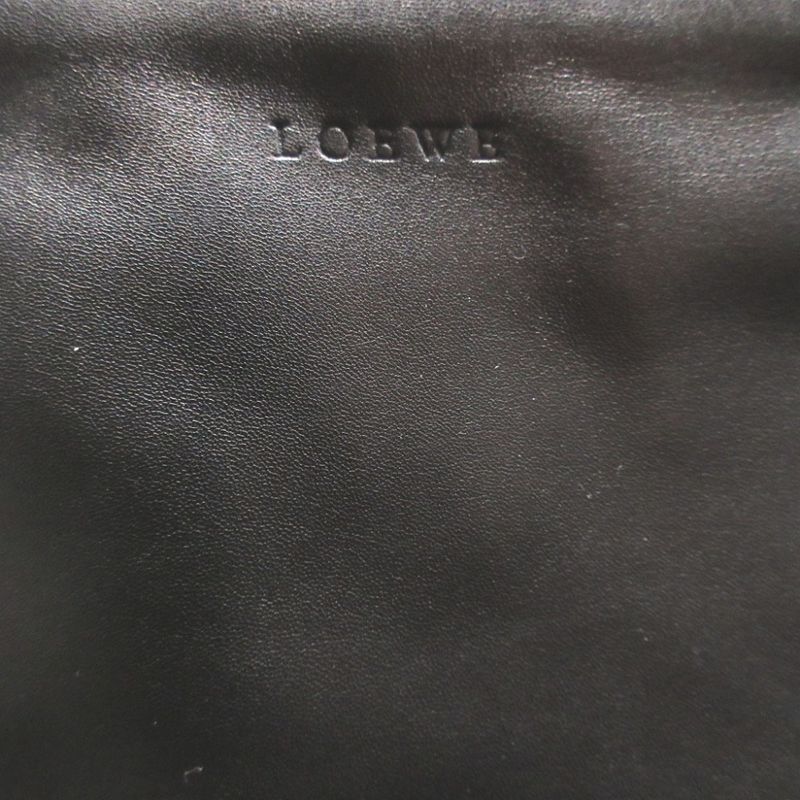 Loewe Lamb Fur Nappa Leather Black Zip Pouch 0080 Loewe
