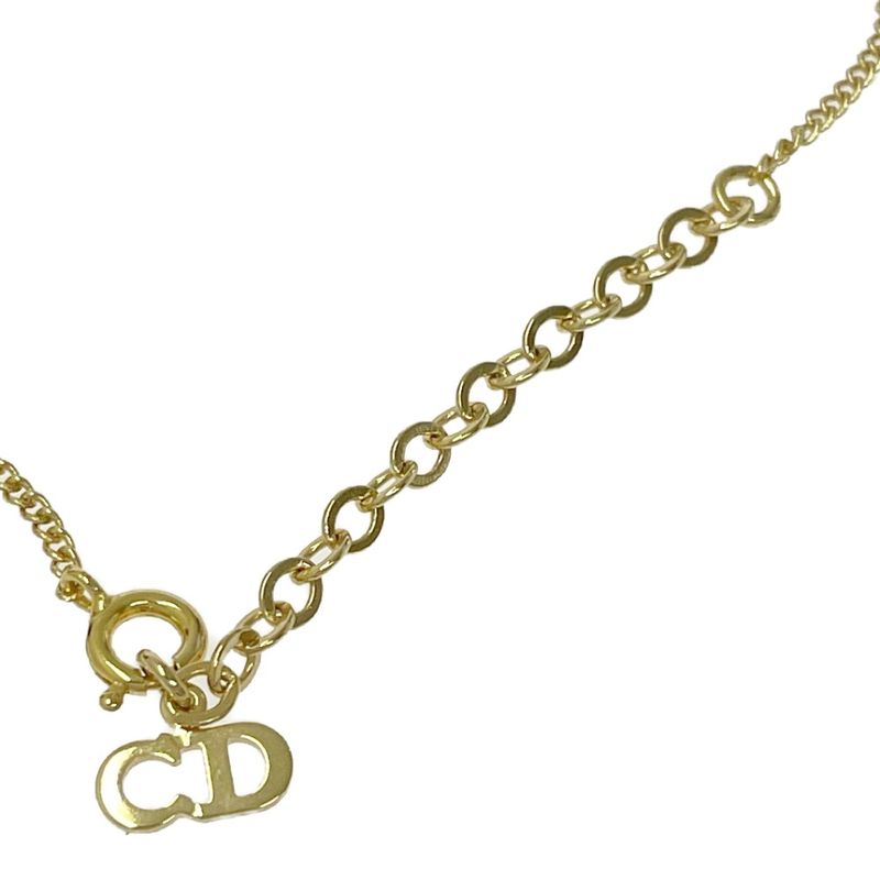 Christian Dior GP CD Logo Oval Necklace Gold 448983 Necklace