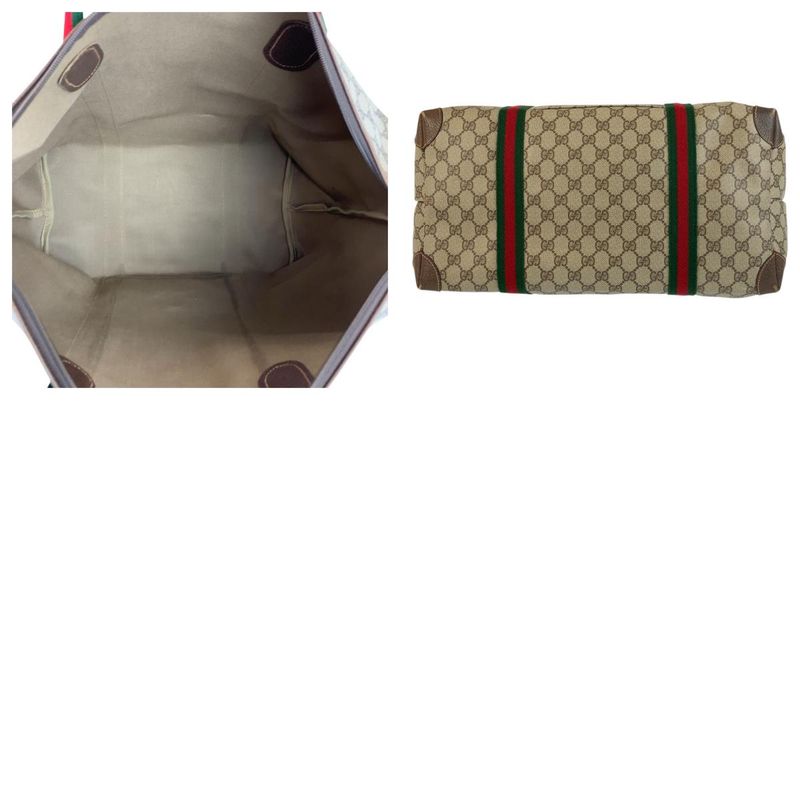 Gucci Vintage Sherry Line GG Supreme Canvas 012 39 6211 Tote Bag Boston Bag