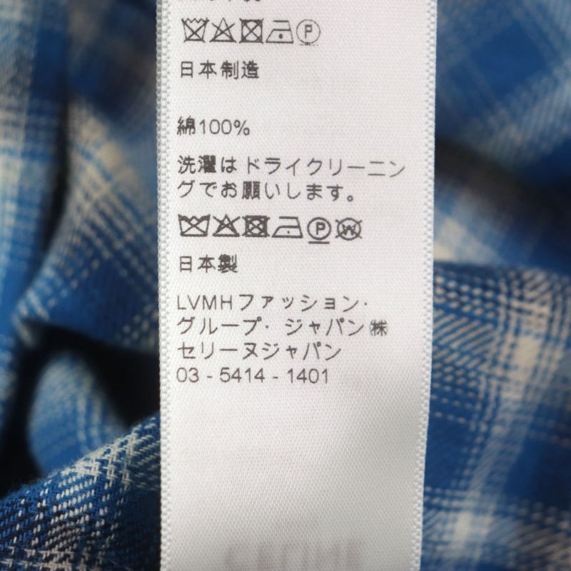 Celine 21SS 2c486354m Loose Shirt In Checked Cotton Loose Checked Cotton Long