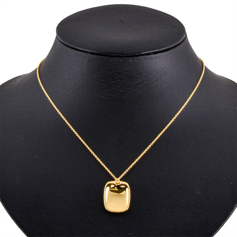 Tiffany & Co Tiffany & Co Square Plate Necklace 18K Yellow Gold 86g Yellow Gold