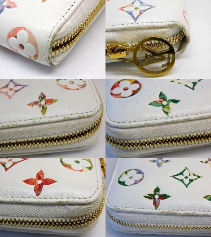Louis Vuitton Zippy Wallet Long Wallet M81694 Monogram Floral LV Garden White