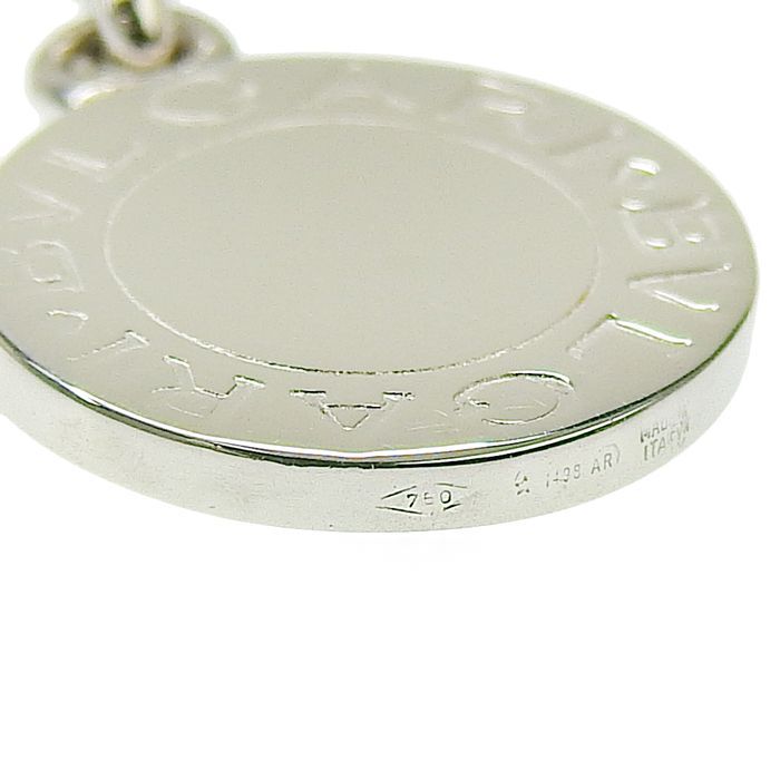 Bvlgari Diamond Pendant Top 18K White Gold 750 White Gold Diamond Charm