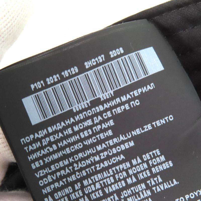 Prada 2021 2hc137 Logo Rhinestone Re-nylon Bucket Hat Black XL Made In Italy