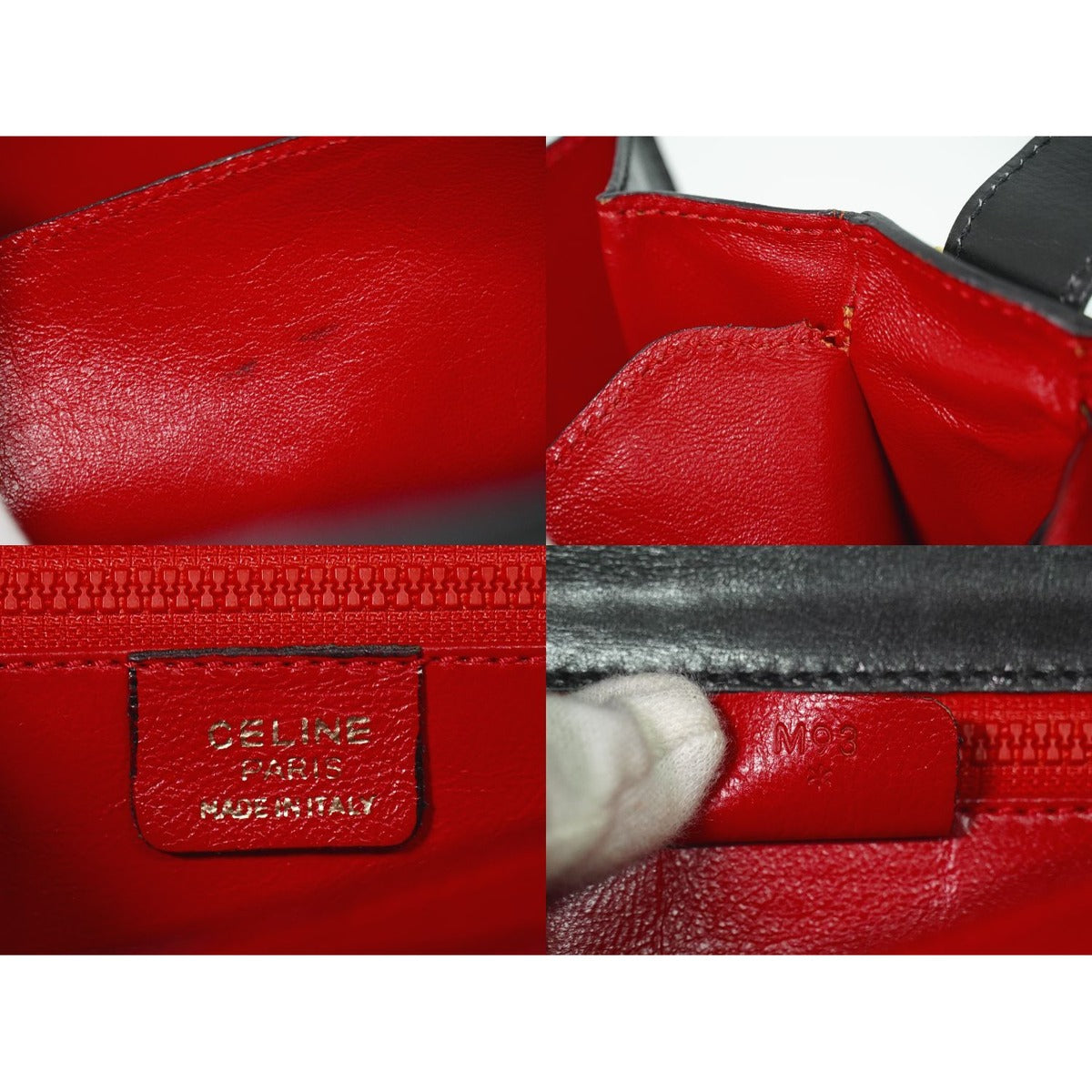 Celine Leather Shoulder Bag Pochette Black — view 9