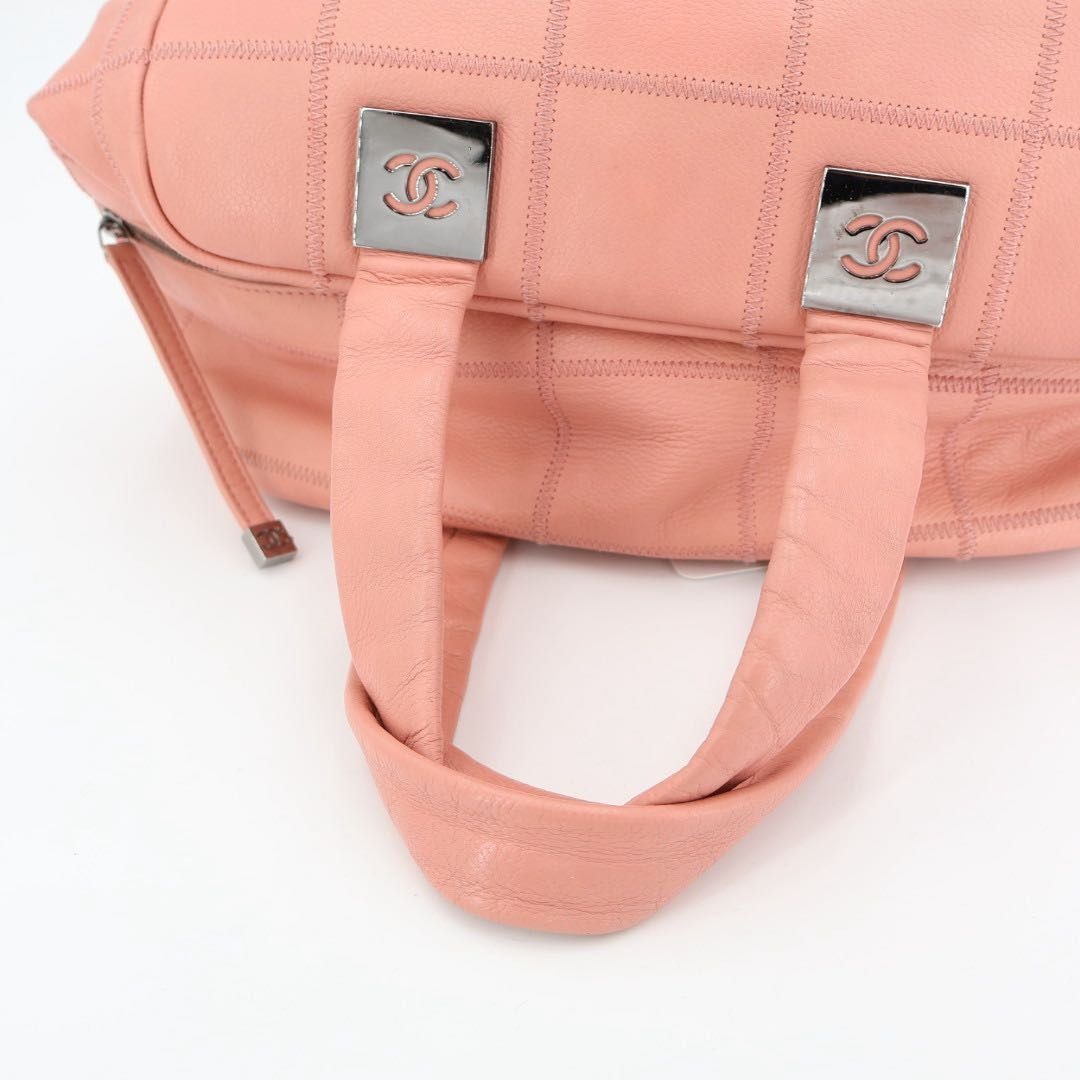 Chanel Caviar Leather CC Logo Choco Bar Handbag — view 9