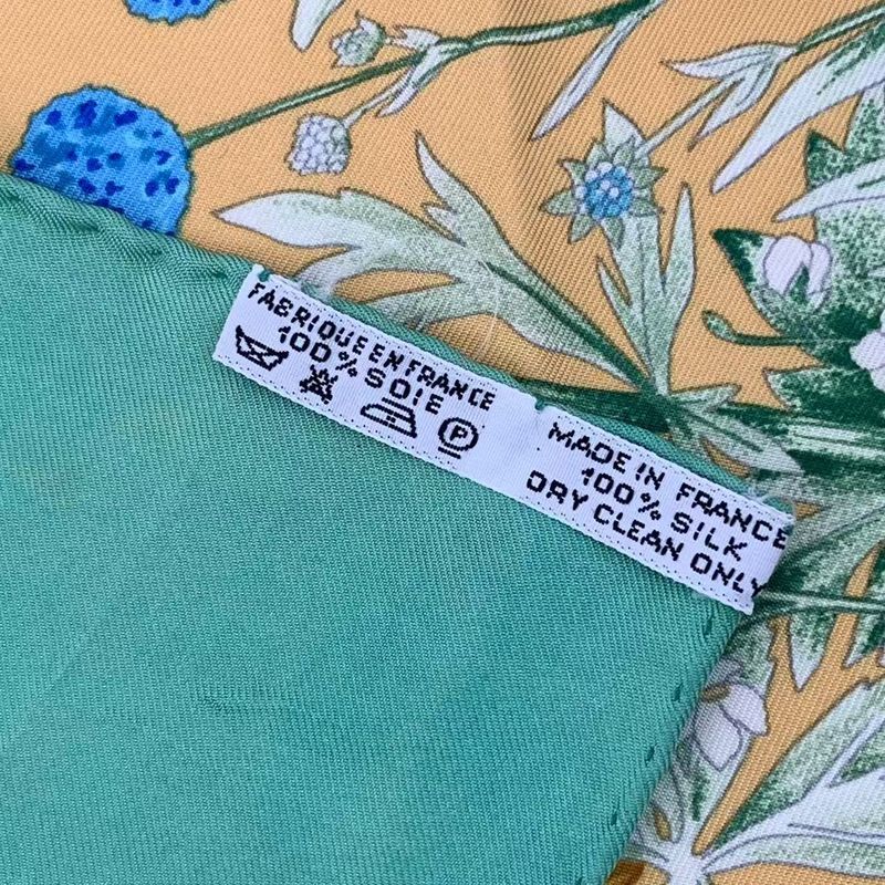 Hermes Carre 90 Silk Scarf LA Prairie Meadow Green