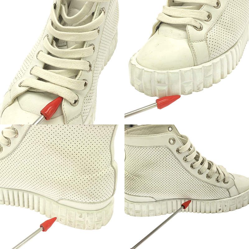 Hermes | Climbing Perforated Leather High-cut Sneakers | 35 | White | Women
