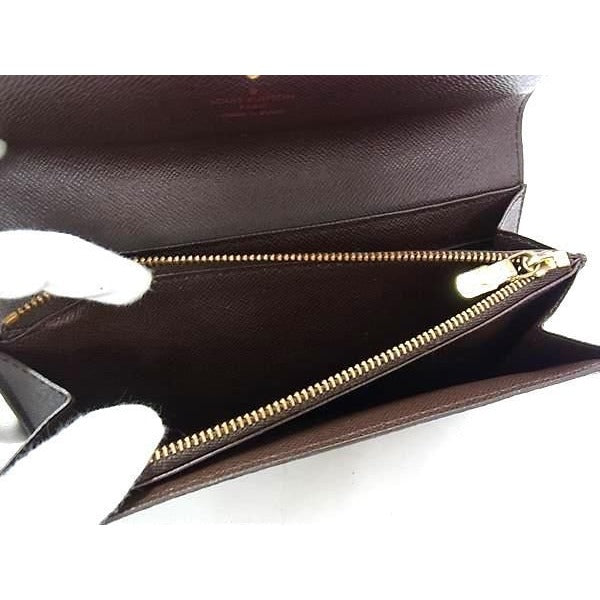 Louis Vuitton Wallet Damier Pochette Porte Monet Cles Di Ebne Leather — view 6